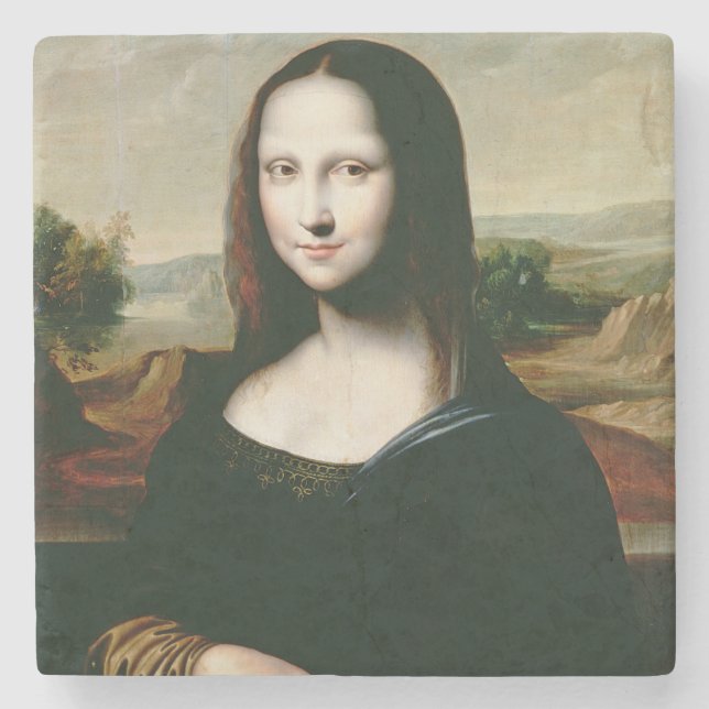 Mona Lisa, kopierar av målningen vid Leonardo da Stenunderlägg (Framsidan)