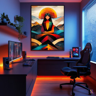 Mona Lisa - Kubistisk Minimalistisk Vision Poster