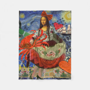 Mona Lisa Kul Zodiak Nyckfull  Fleecefilt