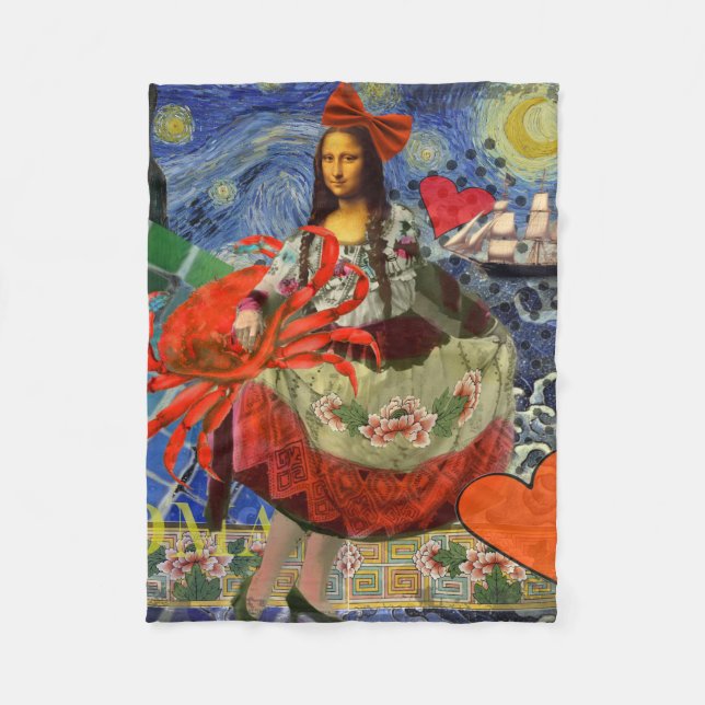 Mona Lisa Kul Zodiak Nyckfull  Fleecefilt (Framsidan)