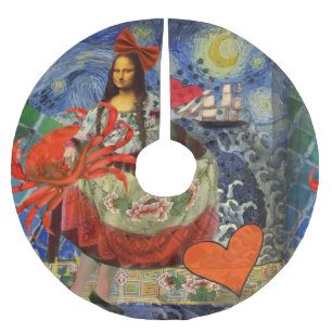 Mona Lisa Kul Zodiak Nyckfull Julgransmatta Borstad Polyester