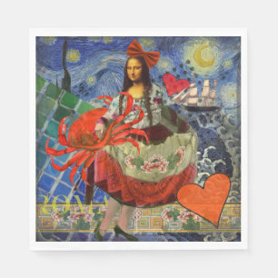 Mona Lisa Kul Zodiak Nyckfull Pappersservett