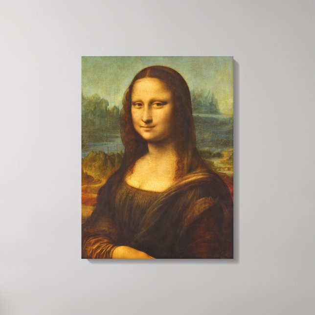 Mona Lisa, La Joconde,1503 av Leonardo da Vinci Canvastryck (Framsida)