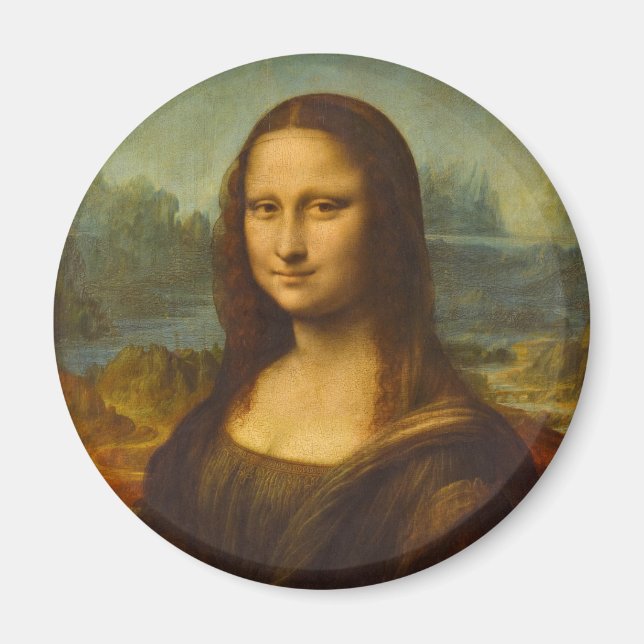 Mona Lisa, La Joconde,1503 av Leonardo da Vinci Magnet (Framsidan)