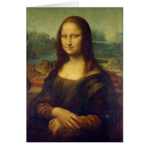 Mona Lisa La Joconde av Leonardo Da Vinci Hälsningskort