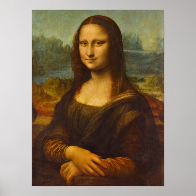 Mona Lisa, La Joconde av Leonardo da Vinci Poster (Framsidan)