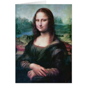 Mona Lisa La Joconde La Gioconda av Da Vinci Hälsningskort