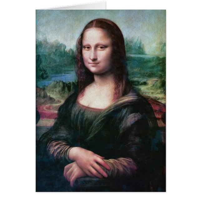 Mona Lisa La Joconde La Gioconda av Da Vinci Hälsningskort (Framsidan)