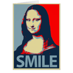 Mona Lisa leende Hälsningskort