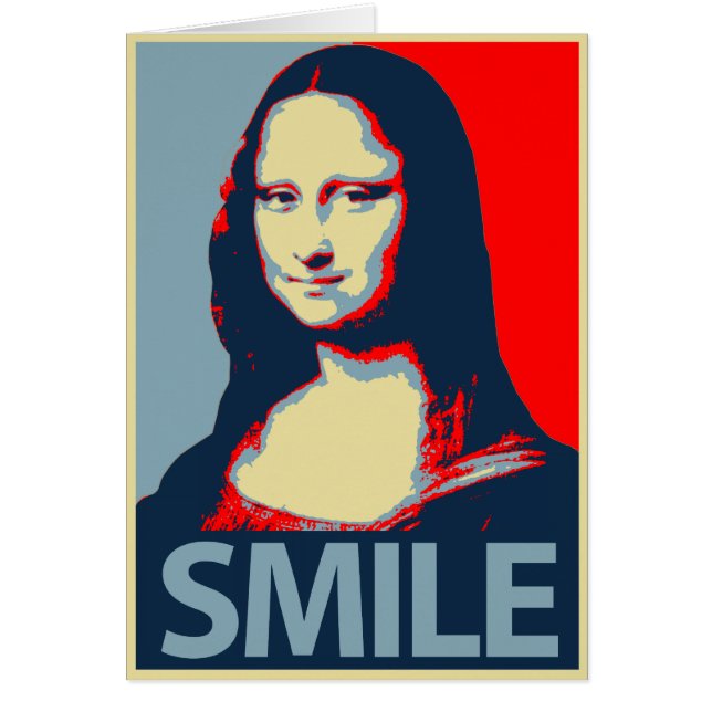Mona Lisa leende Hälsningskort (Framsidan)