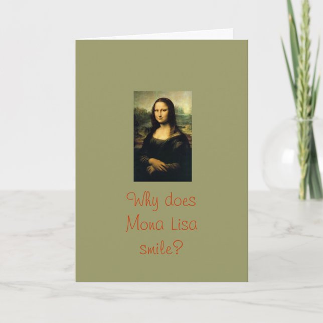 Mona Lisa leenden Helgkort (Framsida)