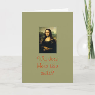 Mona Lisa leenden Helgkort