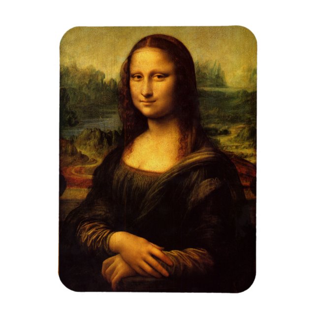 Mona Lisa... Leonardo da Vinci ~ 1503-1517 Magnet (Vertikal)