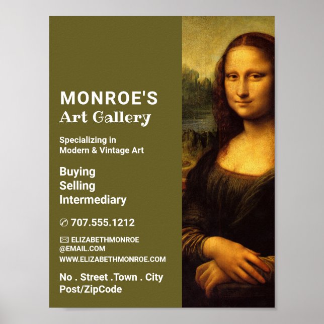 Mona Lisa, Leonardo Da Vinci, Art Dealer, Gallery Poster (Framsidan)