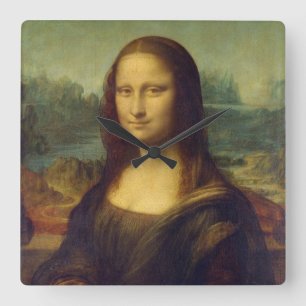 Mona Lisa - Leonardo Da Vinci Fyrkantig Klocka