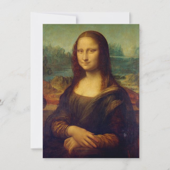 Mona Lisa - Leonardo da Vinci Inbjudningar (Framsida)