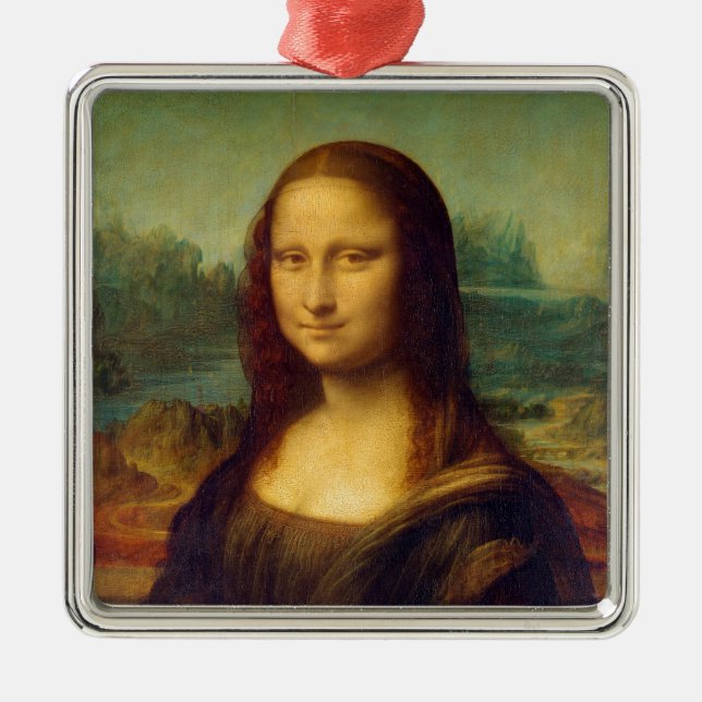 Mona Lisa - Leonardo da Vinci Julgransprydnad Metall (Framsidan)