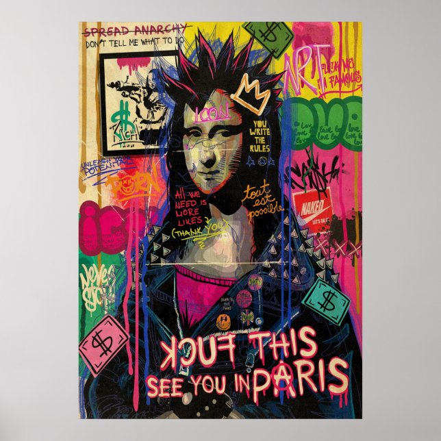 mona lisa, leonardo da vinci, klassisk konst, renä poster (Framsidan)