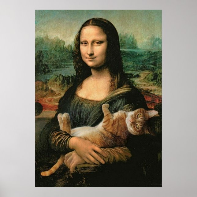 mona lisa, leonardo da vinci, klassisk konst, renä poster (Framsidan)