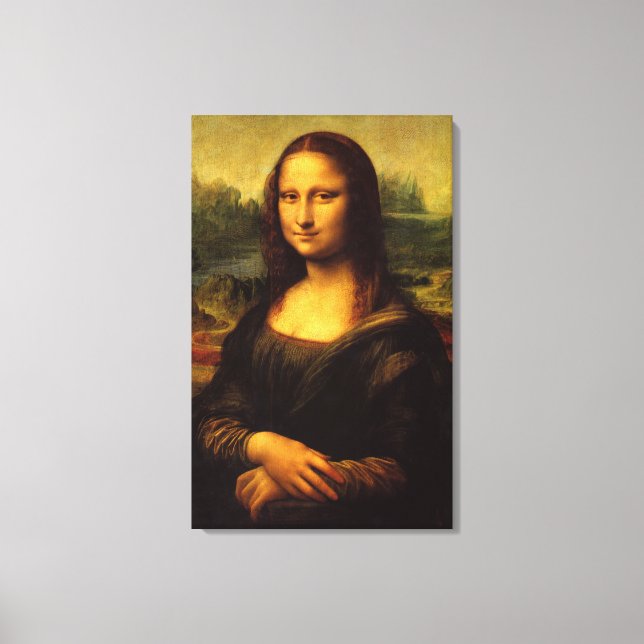 Mona Lisa, Leonardo Da Vinci, klassisk målning Canvastryck (Framsida)