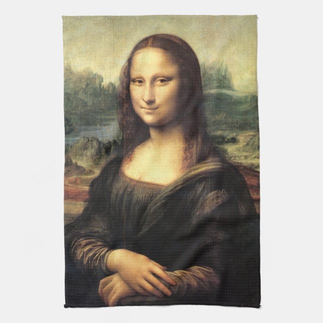 Mona Lisa Leonardo da Vinci Kökshandduk (Vertikal)