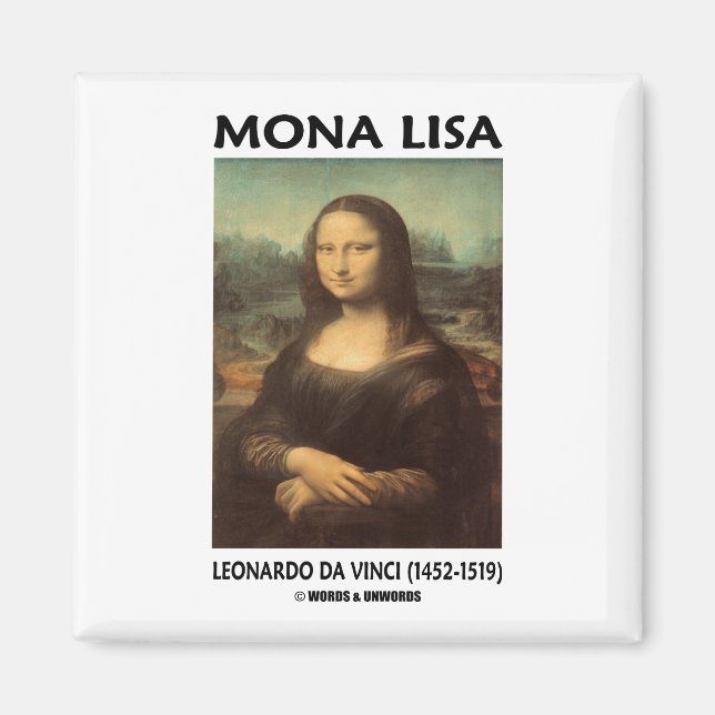 Mona Lisa (Leonardo da Vinci) Magnet (Framsidan)