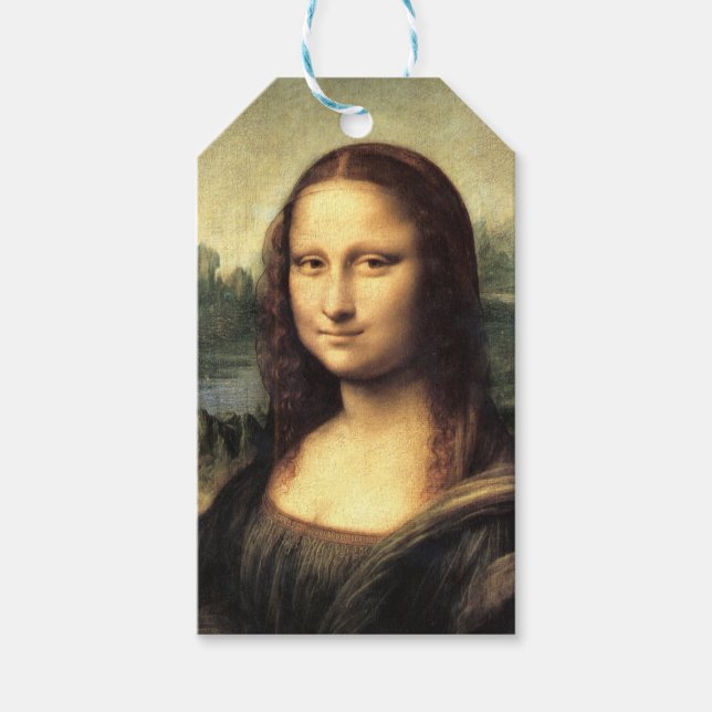 Mona Lisa Leonardo da Vinci Presentetikett (Framsidan)