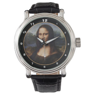 Mona Lisa & Leonardo da Vinci /vintage Italien Armbandsur
