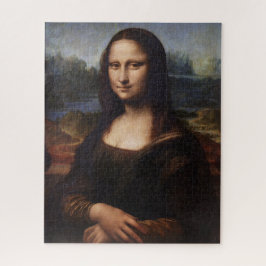 Mona Lisa & Leonardo da Vinci /vintage Italien Pussel