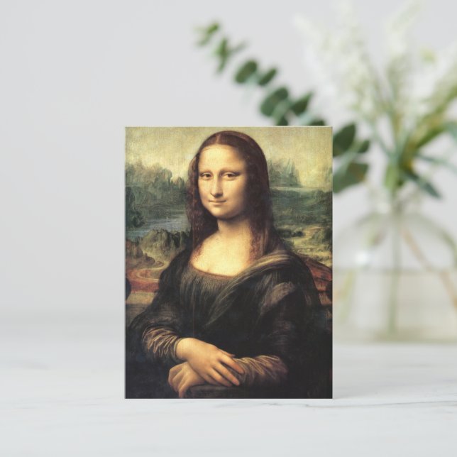 Mona Lisa Leonardo da Vinci Vykort (Stående Fram)