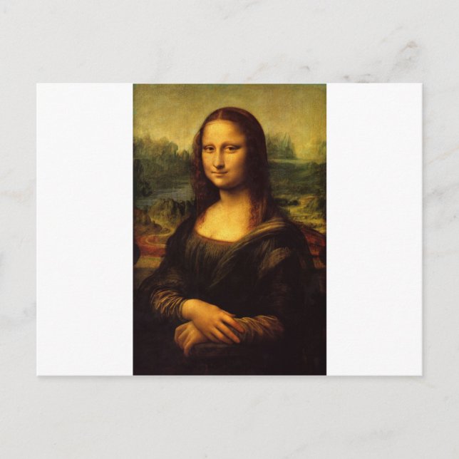 Mona Lisa - Leonardo Da Vinci Vykort (Framsida)