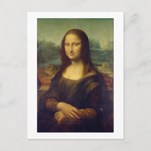 Mona Lisa, Leonardo da Vinci Vykort (Framsida)