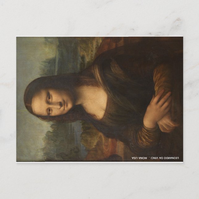 Mona Lisa Leonardo Da Vinci Vykort (Framsida)