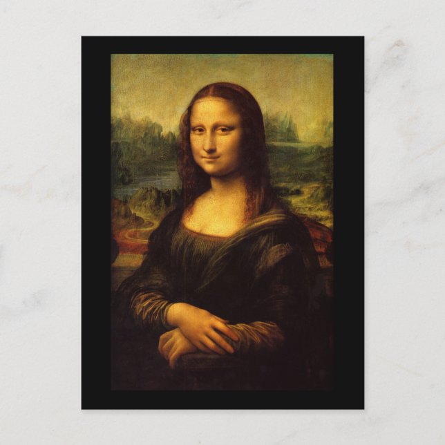 Mona Lisa Leonardo Da Vinci Vykort (Framsida)