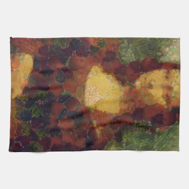 Mona Lisa Lettuce Fine Art Vegan Spoof Kökshandduk (Horisontell)