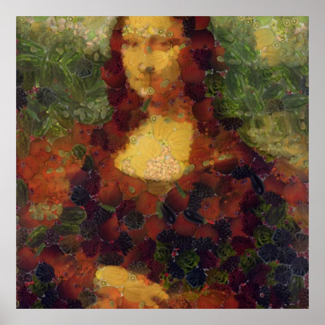 Mona Lisa Lettuce Fine Art Vegan Spoof Poster (Framsidan)
