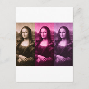 Mona Lisa Lila Rosa Chocolate Vykort