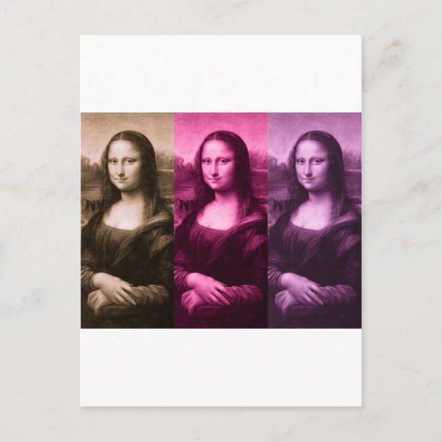 Mona Lisa Lila Rosa Chocolate Vykort (Framsida)