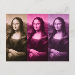 Mona Lisa Lila Rosa Chocolate Vykort