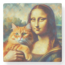 Mona Lisa målar La Gioconda med Cat