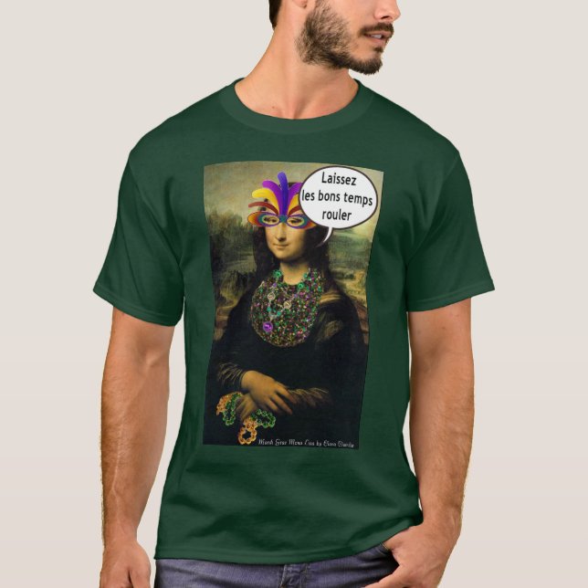 Mona Lisa Mardi Gras T Shirt (Framsida)