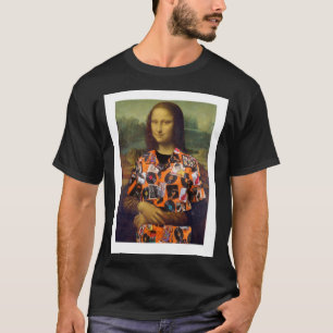 Mona Lisa med 40:e Reunion Manar Black-shirt T Shirt