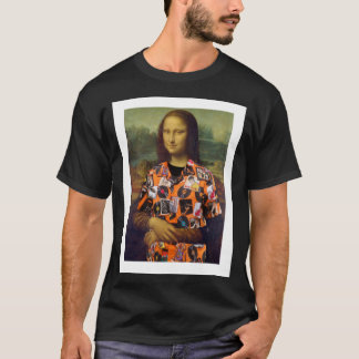 Mona Lisa med 40:e Reunion Manar Black-shirt T Shirt