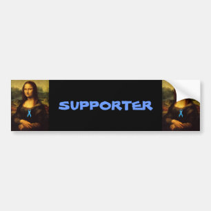 Mona Lisa med Blue Ribbon Bildekal