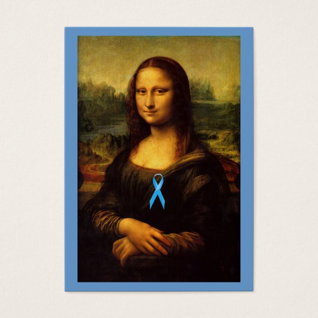 Mona Lisa med Blue Ribbon Visitkort (Framsidan)