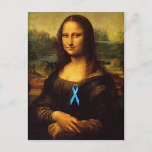 Mona Lisa med Blue Ribbon Vykort