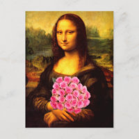 Mona Lisa med Bouquet-Rosa ros
