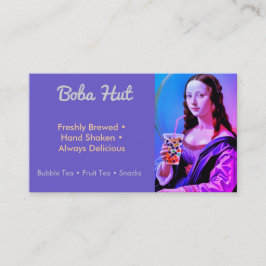 Mona Lisa med bubbelte Visitkort