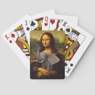 Mona Lisa Med Elefant Spel Kort