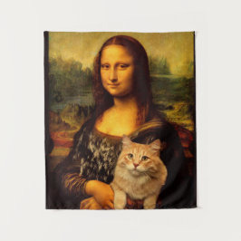 Mona Lisa med en katt (Cat päls) Katt djurälskare